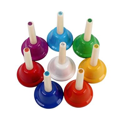 Hand Bell Color-Coded Musical Handbell Metal for Classroom, Children, Beginners