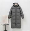 Down jacket men's and women's super long over-knee thickened winter new couple loose Chinese play white duck down jacket