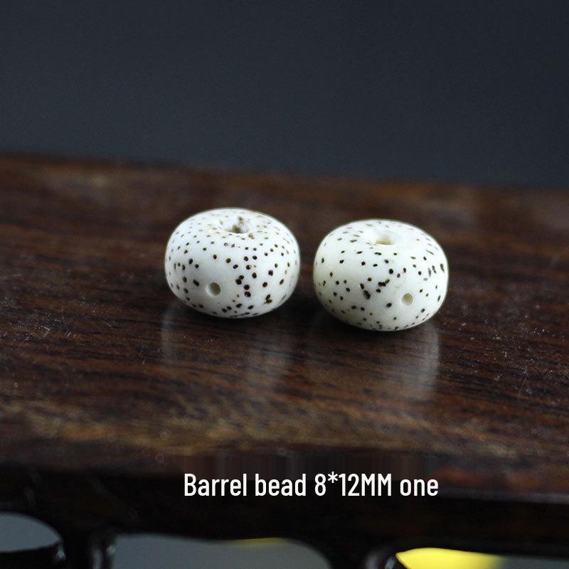 Star and Moon Bodhi Beads: Pure White High-Density 108 Bead Bracelet for DIY Prayer Accessories