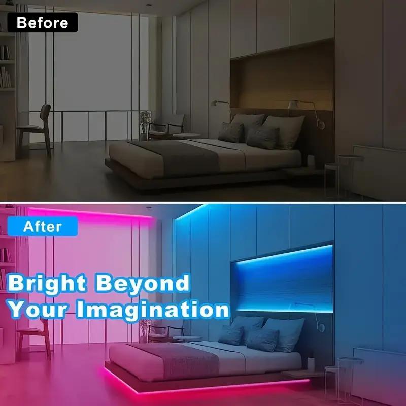 RGB LED Strip Lights 1-30M 5V USB Bluetooth LED Light SMD 5050 Flexible Lamp APP Control Color Change TV LED Backlight Room Deco