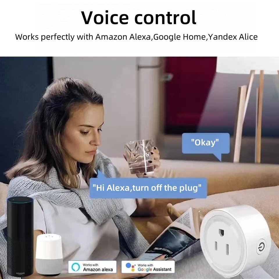 16A Smart WiFi Socket with Power Monitoring & Voice Control