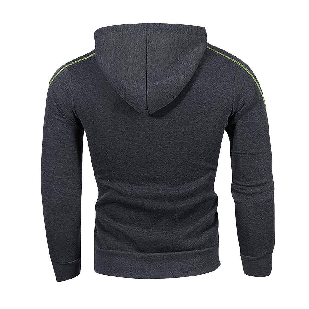 Men's Casual Camouflage Sports Sweatshirt Long Sleeve Zipper Hooded Jacket Coat
