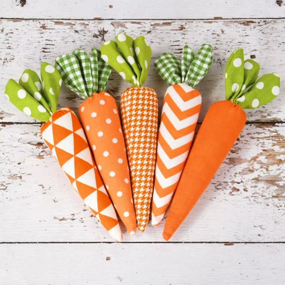 Soft Fabric Easter Carrot Ornaments High Quality Fabric Carrot Decorations  Party Favors