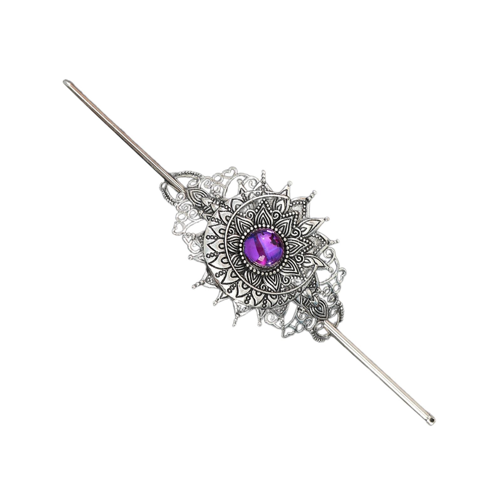 

Carved Flower Hair Stick with Crystal Filigree Buyao for Women Girl Buyao for Traditional Headpieces Hair Jewelry серебряный