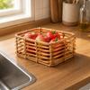 Desktop Fruit Basket Waterproof Woven Storage Basket Organizer Natural Look for Kitchen