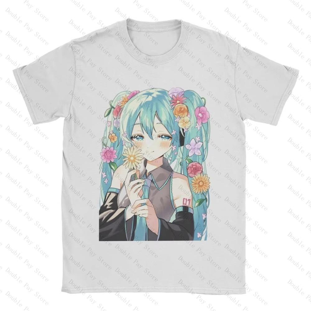 2026 Hatsune Miku Anime T Shirt Unisexs Cotton Tops Tee Aesthetic Oneck Short Sleeve Kids Tshirt Unisexs Shirts Women tshirts