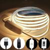 Bande LED USB 5M COB Capteur Tactile Lampe Gradable 5V 320LEDs/M Ruban COB DIY Rétroéclairage TV Miroir Chambre Cuisine Éclairage Nocturne