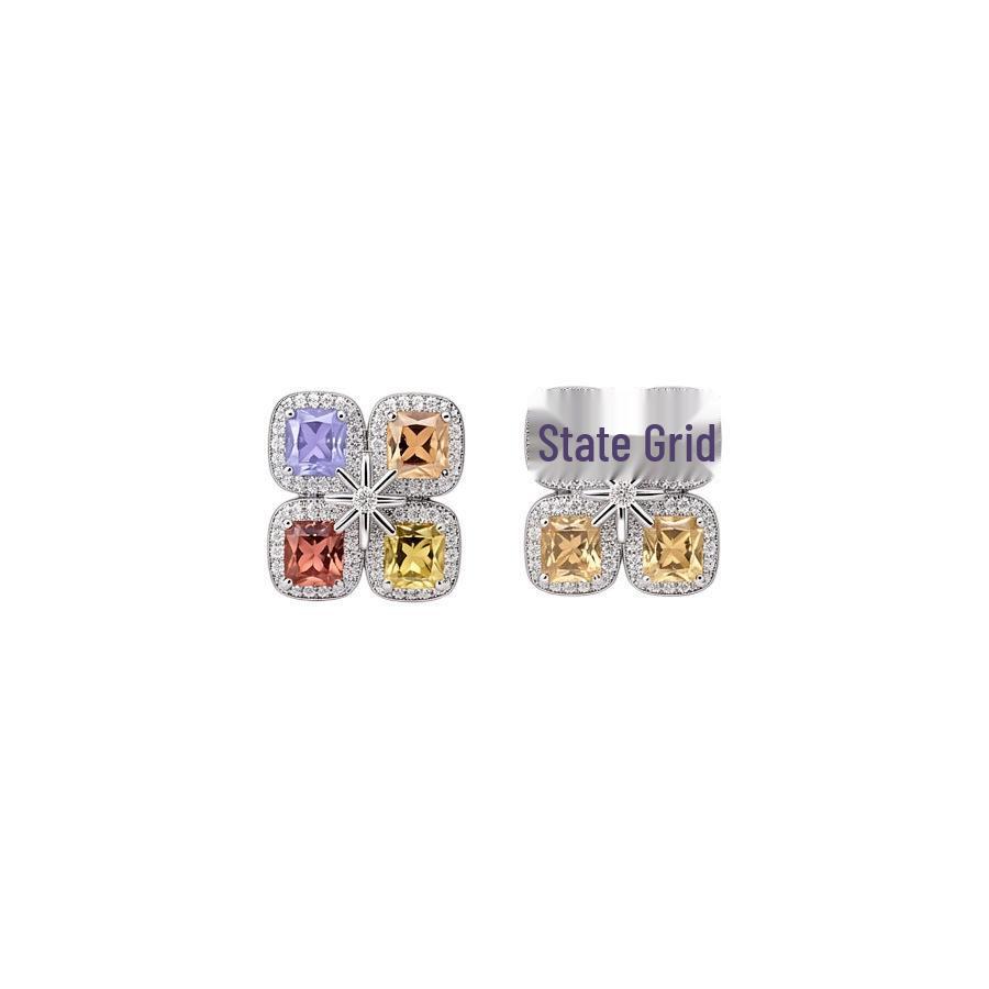 2026 Zirconia Flower Stud Earrings: Ultra-Sparkling, Silver Needle, Fresh Sweet Style, Light Luxury Jewelry