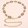 Ethnic Style Gold Waist Chain with Rhinestone Details
