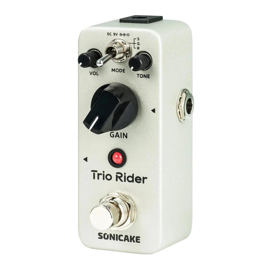 SONICAKE Trio Rider Guitar Pedal Mini Pedal for Electric Guitar and Durable Metal Footswitch Overdrive Pedal Trio Rider Bass,