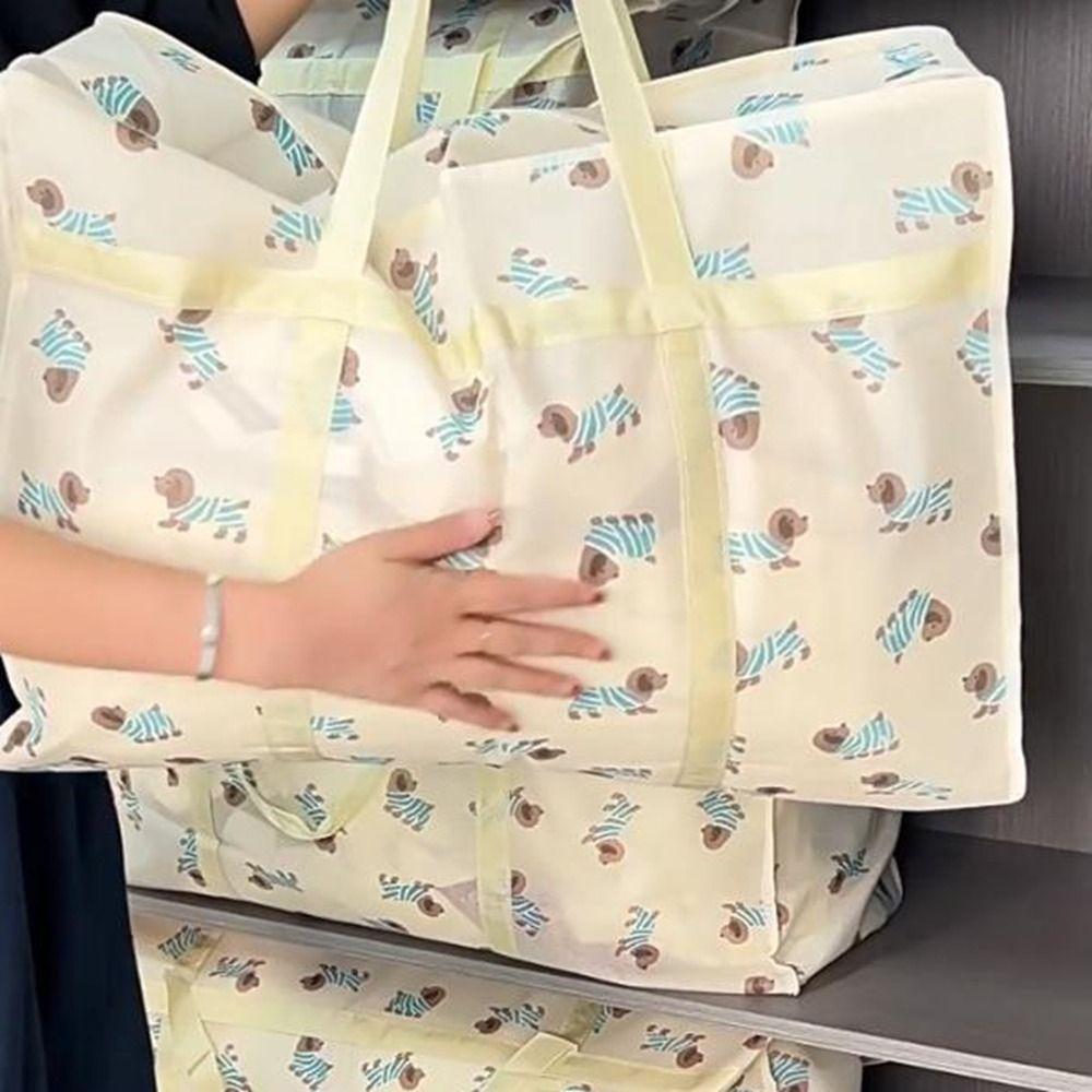 Puppy Pattern Clothes Quilt Storage Bag Large Capacity Luggage Storage Bag Travel