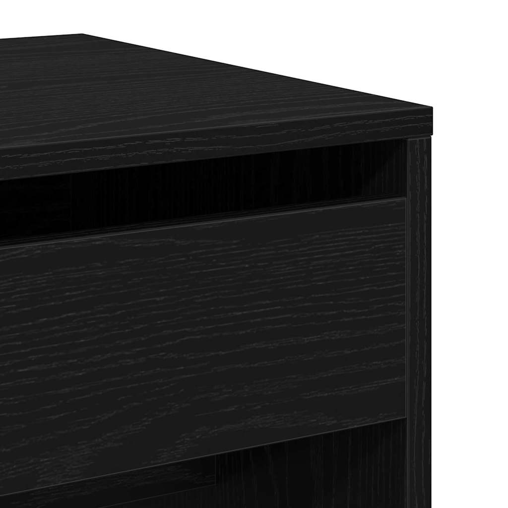 Makeup Table Black Oak Effect 60 x 40 x 75 cm Engineered Wood