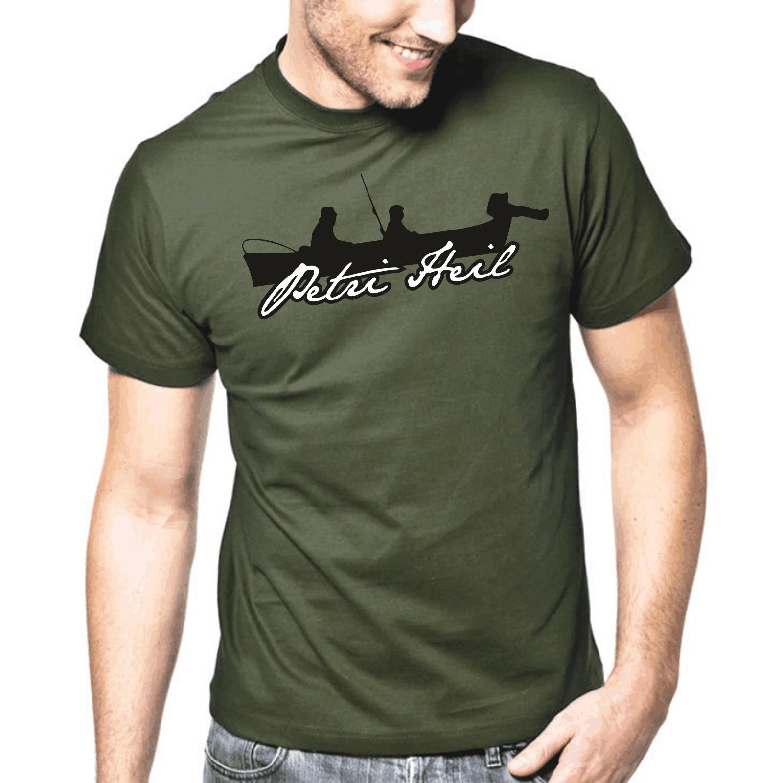Men s and Women s T-shirts Petri Heil Pêcheur Pêche Cadeau Citations XXXXL