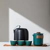 Travel Tea Set Ceramics Business Gift One Pot and Three Cups Outdoors Drinkware Cup Tools Teacup Portable China Sets Full Dining