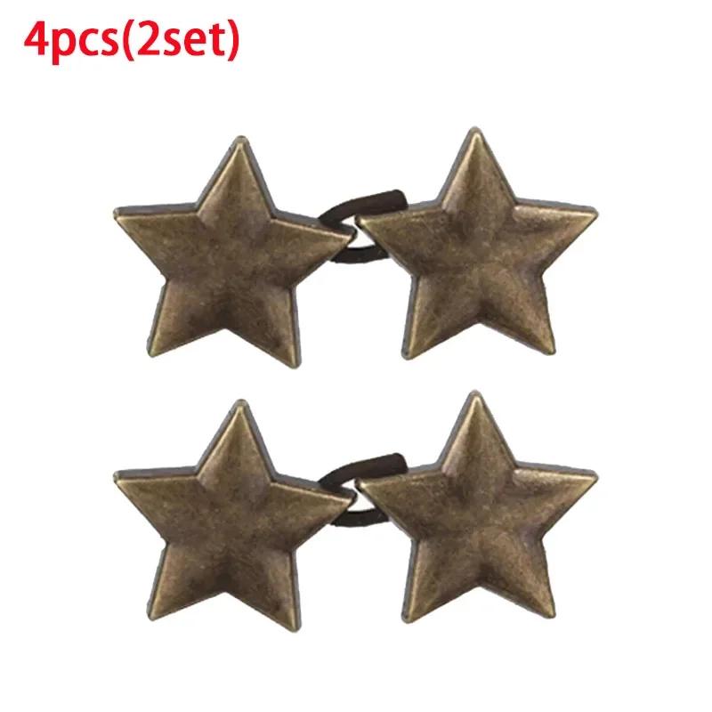 1/8 set Cataramă reglabilă pentru talie în formă de stea, buton pentru pantaloni de jeans, detașabil, din aliaj, pentru strângerea taliei, accesorii pentru îmbrăcăminte, instrument de cusut DIY
