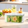 Double-Layer Drainer Basket with Leakproof Lid, Food Storage Container,
