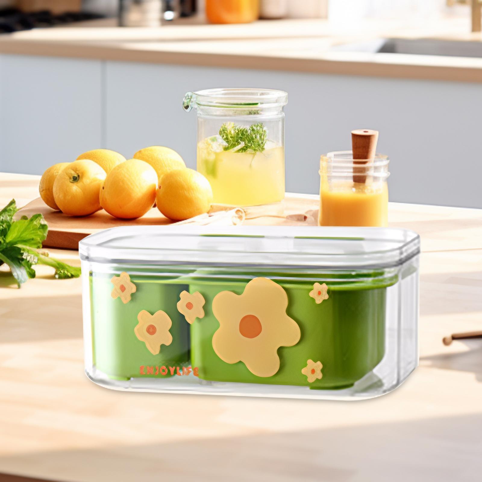 

Double-Layer Drainer Basket with Leakproof Lid, Food Storage Container, зелёный