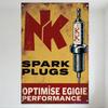 NK Spark Plugs Vintage Tin Sign Distressed Rusty Retro Engine Performance Metal Plaque for Garage Man Cave Wall Decor