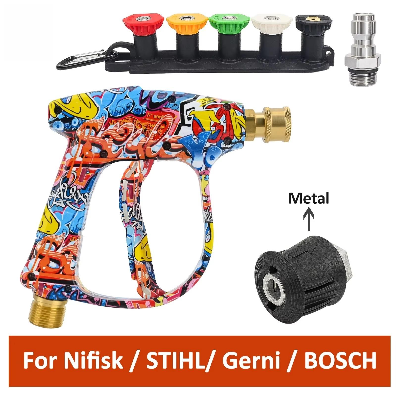 

Graffiti High - Pressure Wash Gun - Multi - Brand Compatible for Nifisk/STIHL/Gerni/BOSCH with Foam Set - Color - painted