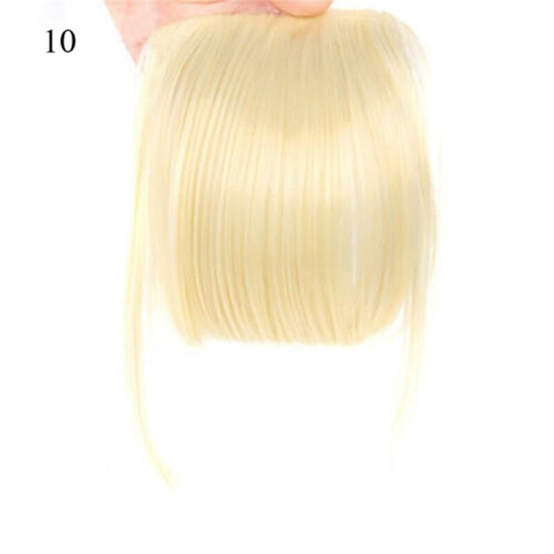 One Piece REAL Natural Hair Extension Fringe Bangs Clip Real Thick As Human