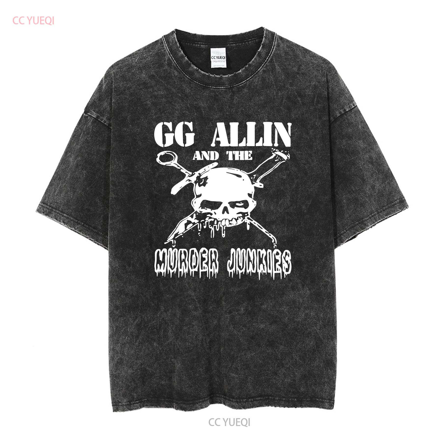 

Футболка 80-х GG allin для фанатів Чорна NB263 з довгими або короткими рукавами вінтажна Прана вуличний стиль Універсальна Стильна Повсякденна М яка M