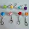 1Keys Color Clear LED Mechanical Keyboard Keychain Toy Stress Relief DIY Button Finger Keyboard Caps Toy Key Switch Shaft Tester