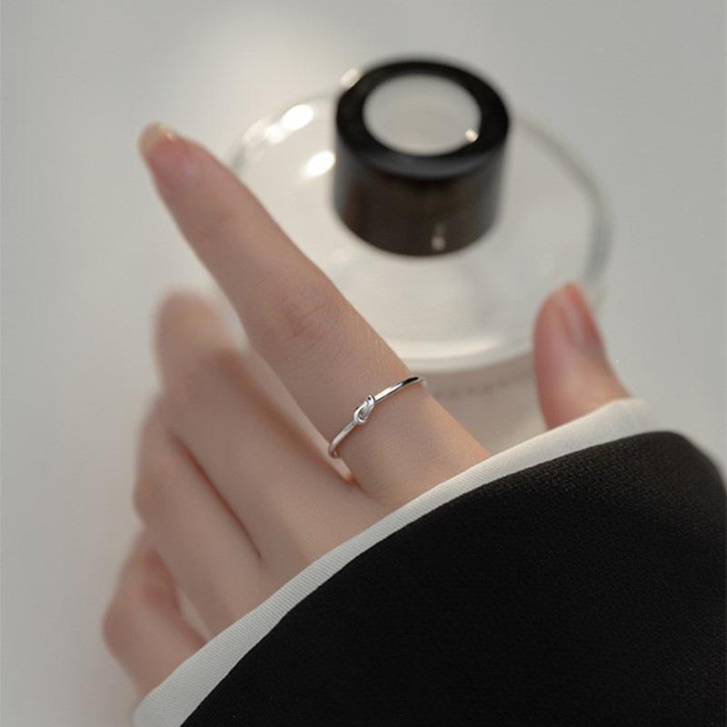 Inele deschis din argint sterling 925 pentru femei - Design Small Obsession, la modă și unic, pentru degetul arătător sau degetul mic