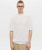 DNSR Side Button Henley Neck Half Knit White