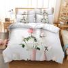 Print Rose Jacquard Flowr Bedding Set  Bed Sets For Girl King Size Comforter Sets Cover Home Textile Wedding Marry Duvet Cover
