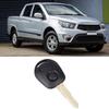 A03E-2 Buttons Remote Key Shell For Ssangyong Actyon Kyron Rexton Uncut Blade Key Fob Cover Case Replacement