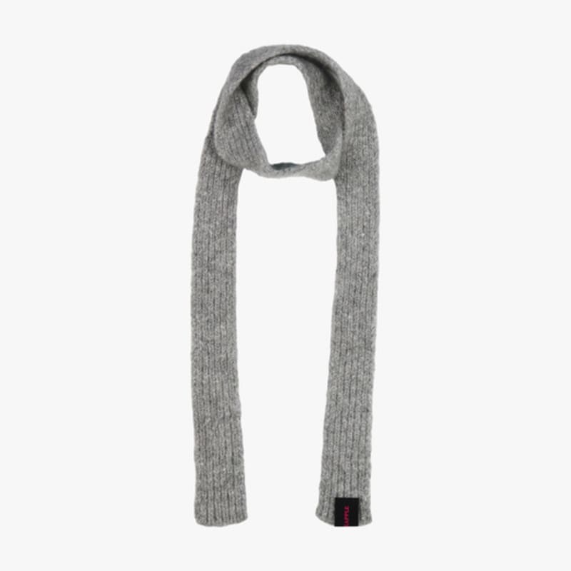 PINK PINEAPPLE FLUFFY KNIT MUFFLER_GREY