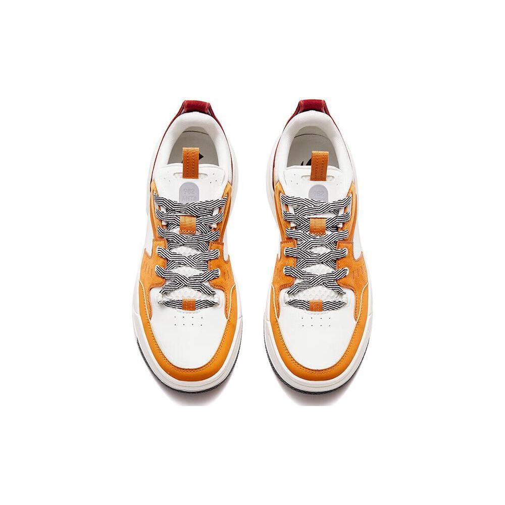 New Anta 982EVO Anti Slip Wear Resistant Low Top Skateboard Shoes Women's White Brown Red 122338062-5