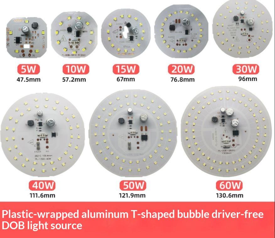 1 Piece Led Panel Light Ac220V Driver-Free 15W 18W 24W 40W 50W 60W For Ceiling Light Source Square Round Pcb Board Panel Light