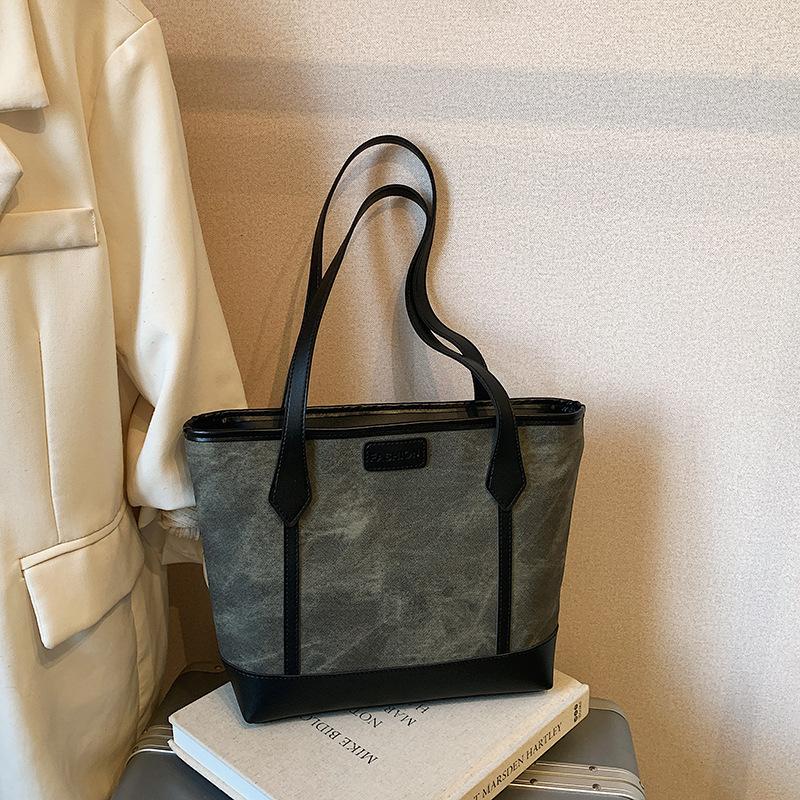 

Модная женская сумка большой вместимости для поездок на работу, новая весенняя сумка через плечо, портативная сумка-тоут для студентки