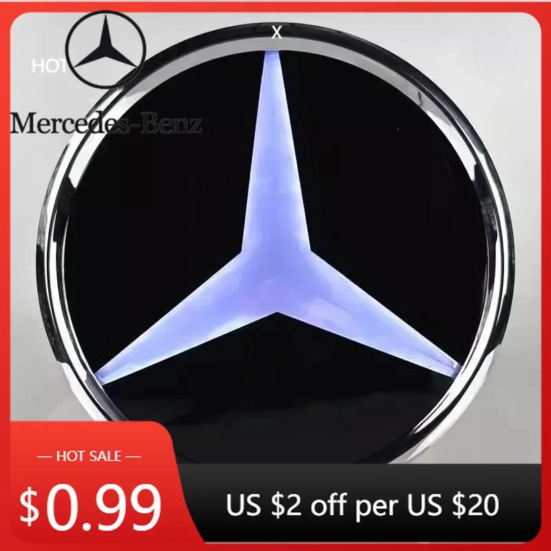 Adesivo per Auto 2026 Nuovo Per Benz Auto Griglia Anteriore Logo Luce Distintivo LED 3D Per Mercedes Benz W447 Classe V VITO Emblema Decora Luminoso