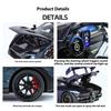 1/24 McLaren Senna Spray Sports Car Model Simulation Sound and Light Car Model Ornament Boy Gift Halloween Toys