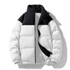 Dopamine Color Block Thick Stand Collar Down Jacket Winter Unisex Warm Casual Fashion