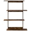 Wall Mounted Shelving Unit Brown 100 x 20 x 126 cm Engineered Wood