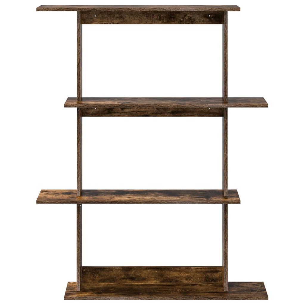 Wall Mounted Shelving Unit Brown 100 x 20 x 126 cm Engineered Wood