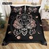 Boho Duvet Cover Dreamcatcher Rustic Floral Mandala Galaxy Duvet Cover Set Bohemian Native Ethnic Exotic Customs for Decorative