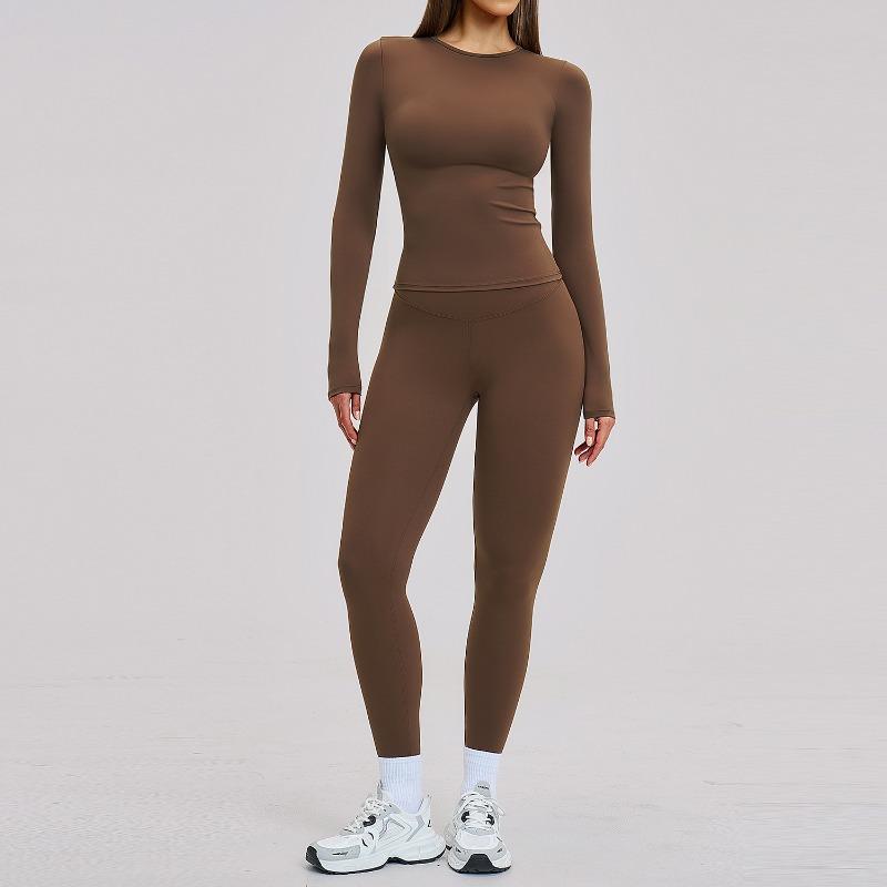 Yoga suit grinding tight sports and leisure suit women's outdoor running fitness suit