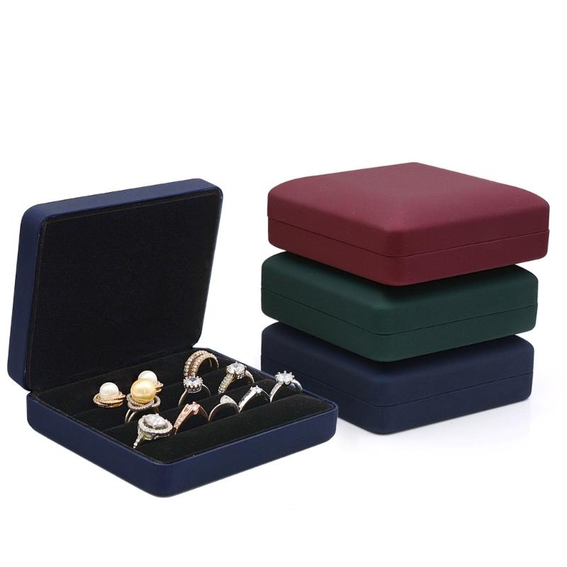 Jewelry-Ring Organizer Box Portable Small Storage Display-Case Fashion Ring Tray Holder Showcase for Travel or Home