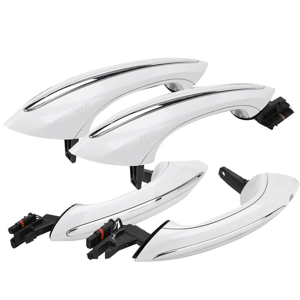 4X White Outer Exterior Comfort Access Door Handleset for BMW 5 6 7 Series