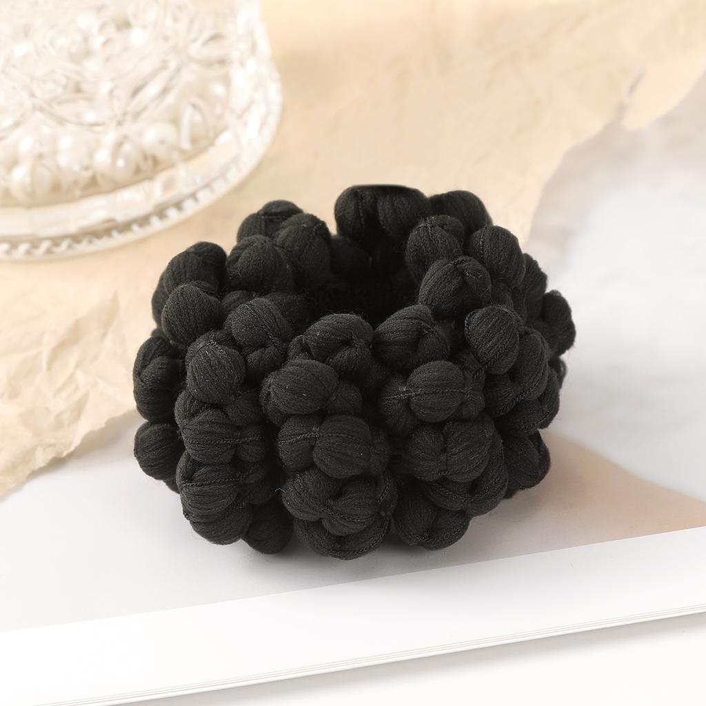 AWAYTR Solid Color Ball Knot Headbands High Elastic Nylon Rope Ponytail For Women Hair Ties Holders Rubber Band Korean Headdress