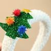 Santa Hair Hoop Snowman Christmas Tree Headband with Glitter for Party