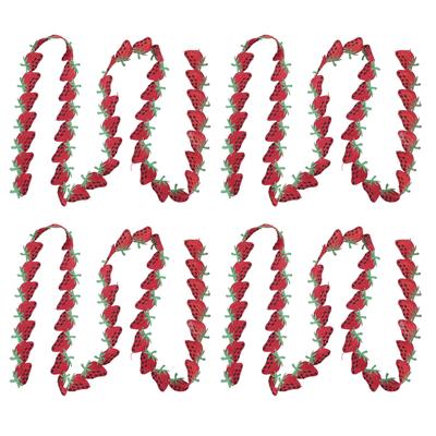 Ruban Fraise 4 Rouleaux Ruban Décoratif Garniture de Fruits pour Couture Reliure Patchwork Artisanat 6 Yards