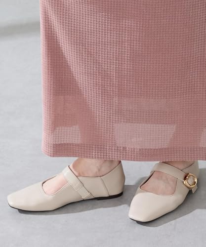 Women's Soft Strap Flat Pumps, Cushioned, Elegant Babouche Style, Square Toe, Easy to Wear, 52317