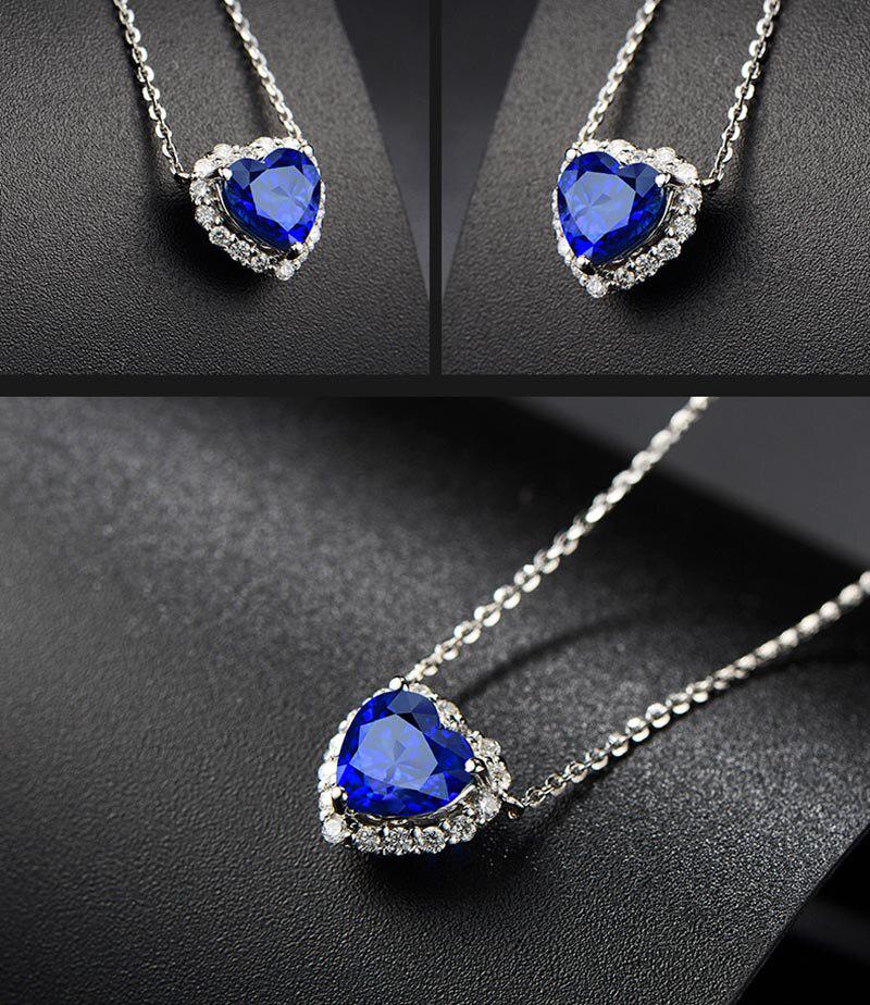 Lindon Classic Jewelry Necklace with Heart-shape Zircon Pendant For Women Wedding Party Gifts