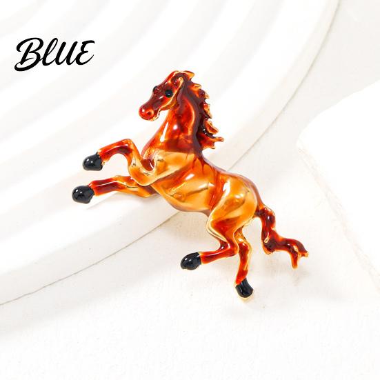 Animal Brooch Horse Retro Style Enamel Pin Smooth Line Design