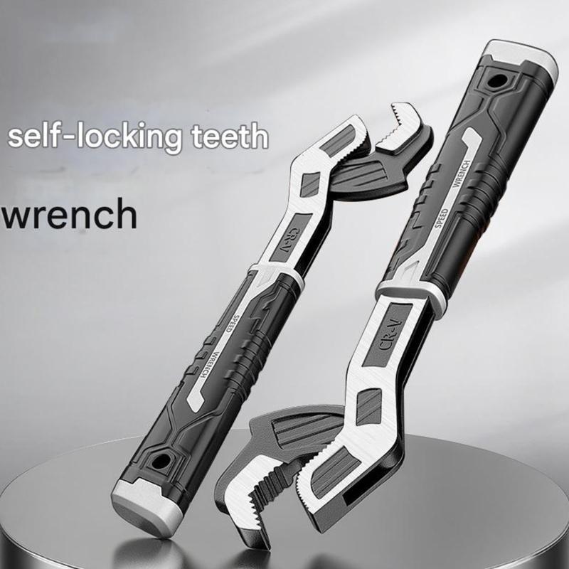 Adjustable Wrench Professional Shifters Spanner Wide Jaw Tool with Wide Calibers Opening for Household